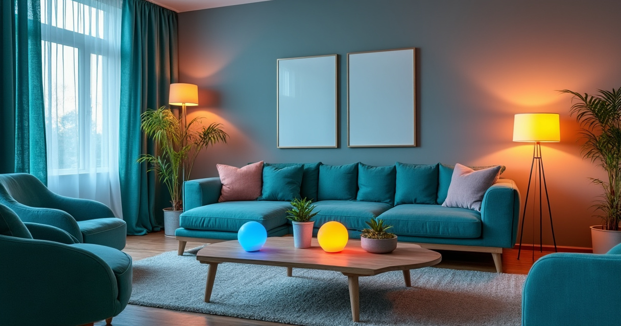 Smarte Lichtszenen für verschiedene Stimmungen im Wohnzimmer