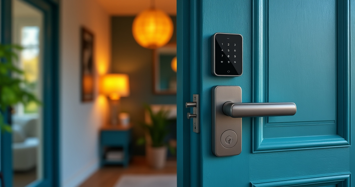Modernes Smart Home mit Sicherheitssensoren und verschlüsselter Kommunikation