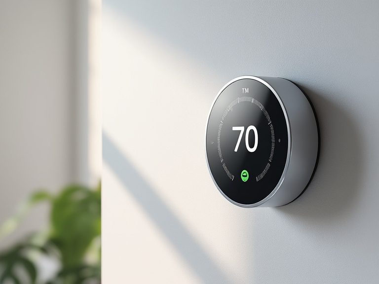 Smartes Heizkörperthermostat an einem Heizkörper, gesteuert per App